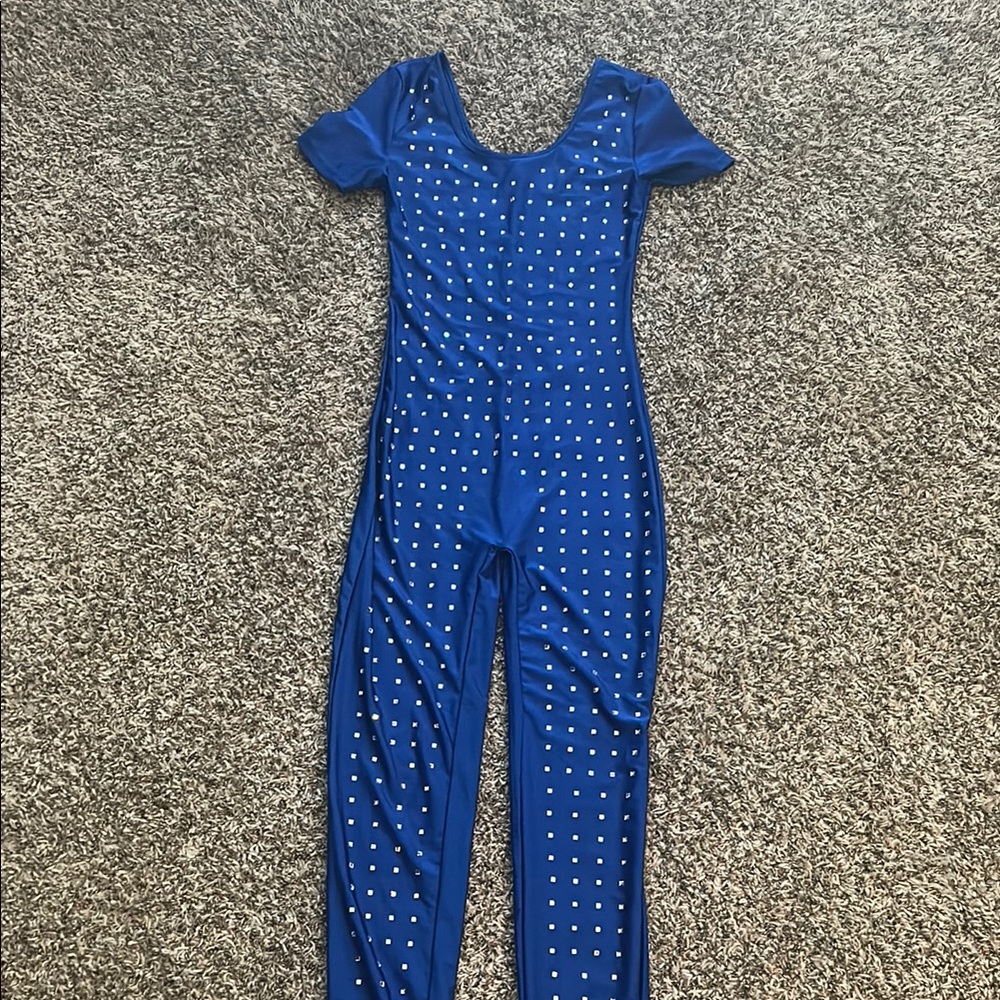 Elegant Blue Studded Jumpsuit